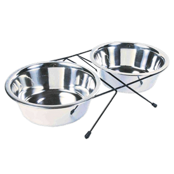TRIXIE BOWL SET STAINLESS STEEL 2*0.45L