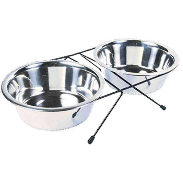TRIXIE BOWL SET STAINLESS STEEL 2*0.75L