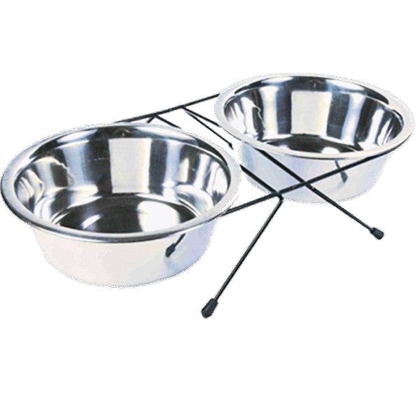 TRIXIE BOWL SET STAINLESS STEEL 2*1.8L