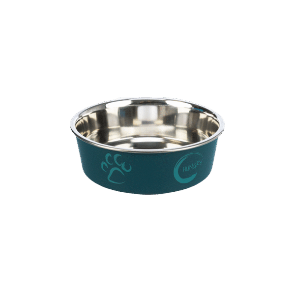 TRIXIE HUNGRY BOWL STAINLESS STEEL RUBBER BASE