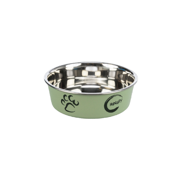 TRIXIE HUNGRY BOWL STAINLESS STEEL RUBBER BASE