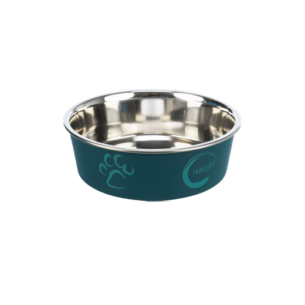 TRIXIE HUNGRY BOWL STAINLESS STEEL RUBBER BASE