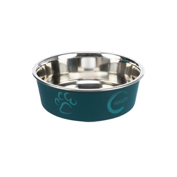 TRIXIE HUNGRY BOWL STAINLESS STEEL RUBBER BASE