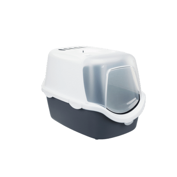 TRIXIE VICO OPEN TOP LITTER TRAY WITH HOOD  BLUE-WHITE