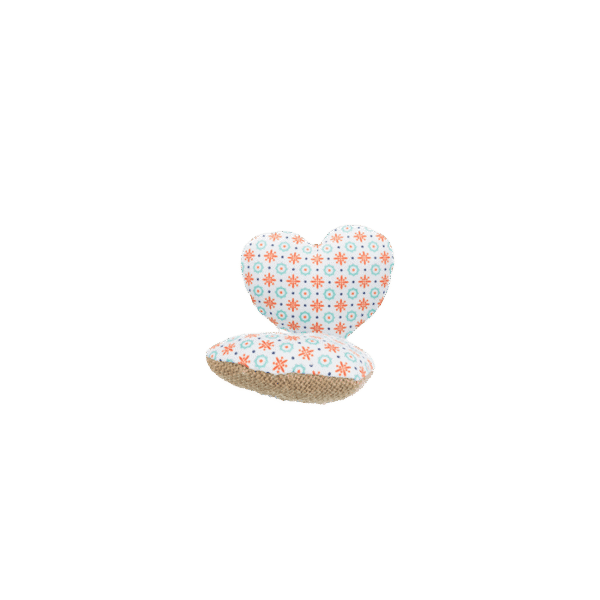 TRIXIE HEART JUTE & FABRIC 8CM