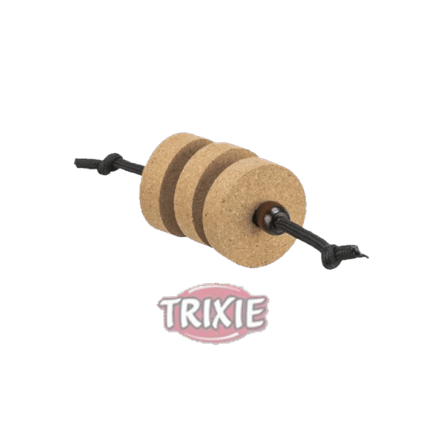 TRIXIE  DISCS ON STRING-CORK/WOOD 14CM