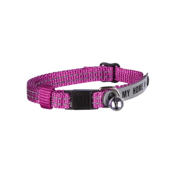 TRIXIE REFLECTIVE NYLON CAT COLLAR WITH ADDRESS HOLDER