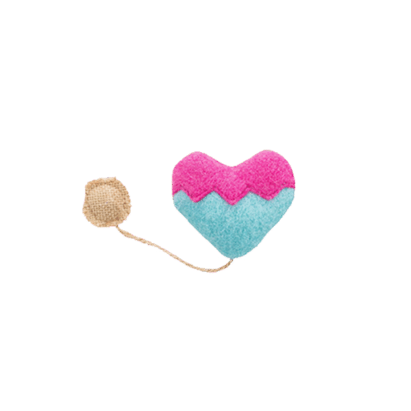 TRIXIE HEART FABRIC CATNIP CAT TOY