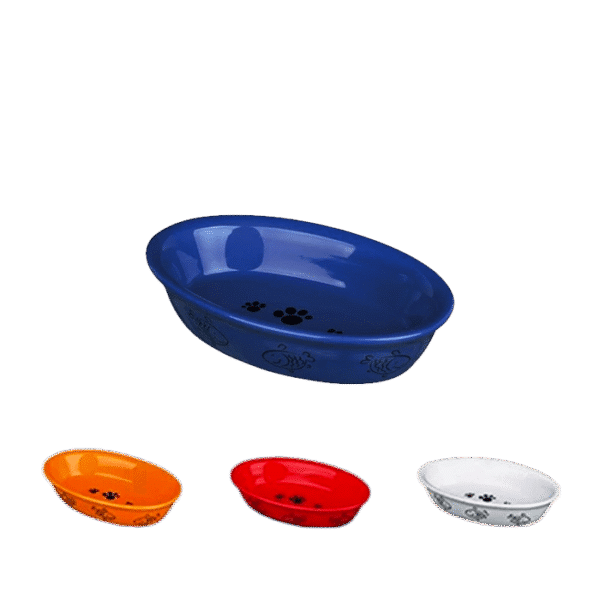 TRIXIE FLAT OVAL CERAMIC BOWL 0.2L/10CM