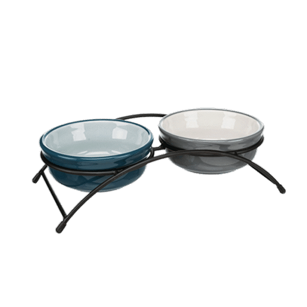 TRIXIE CERAMIC BOWL SET METAL DOG 2X0.6L