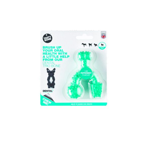 TASTYBONE TRIO CHEW BONE DENTAL PEPPERMINT (S)