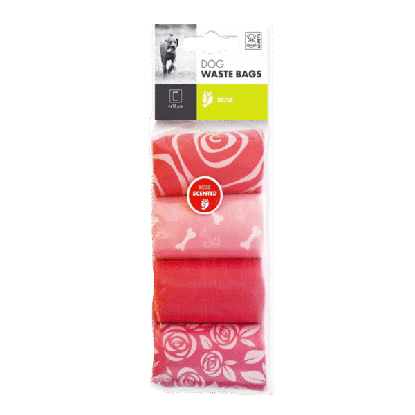 M-PETS POOP BAGS - ROSE SCENTED