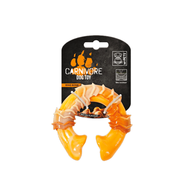 M PETS CARNIVORE DOG TOY RING BACON SCENT LARGE