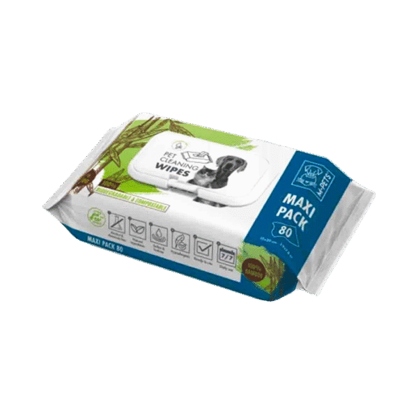 M PETS CLEANING WIPES BAMBOO 80PCS