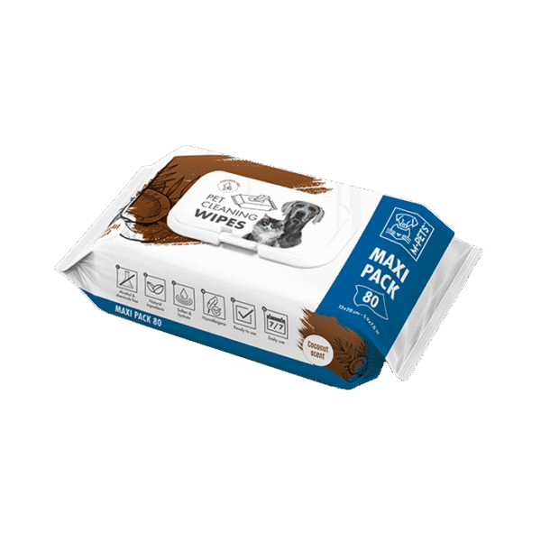M PETS CLEANING WIPES COCONUT 80PCS