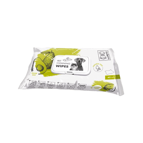 M PETS CLEANING WIPES AVOCADO 40PCS