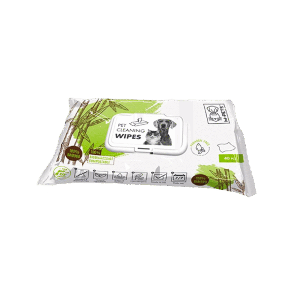M PETS CLEANING WIPES BAMBOO 40PCS