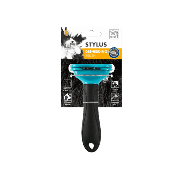 M PETS STYLUS DESHEDDING BRUSH FOR DOGS & CATS MEDIUM