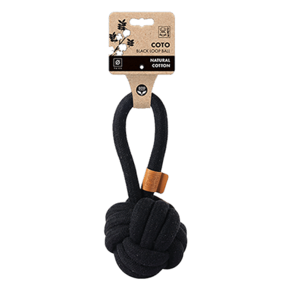 M PETS BLACK LOOP BALL LARGE