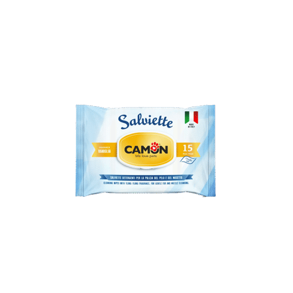 CAMON  CLEANING POCKET WIPES VANILLA 15PCS