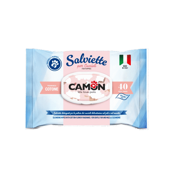 CAMON CLEANING WIPES COTTON FLOWER FRAGRANCE FOR  PUPPIES & KITTENS