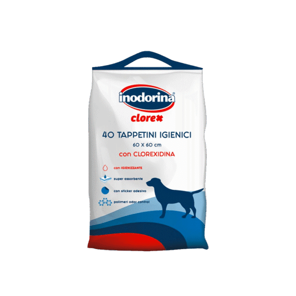 INDORINA TRAINING PADS WITH CLOREXEDINA 40 PCS (60*60CM)