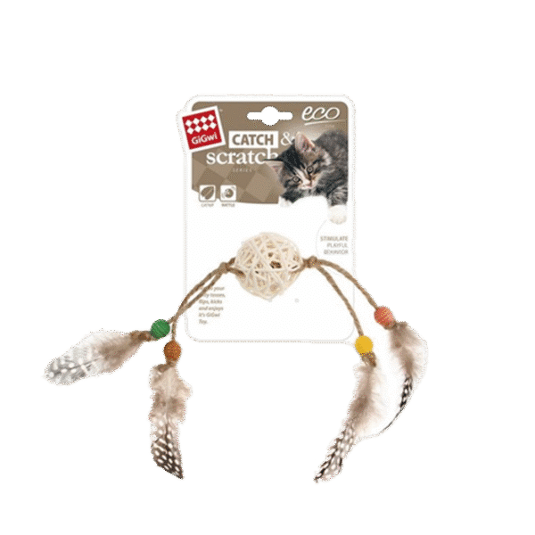 GIGWI ECO LINE CATCH & SCRATCH BALL
