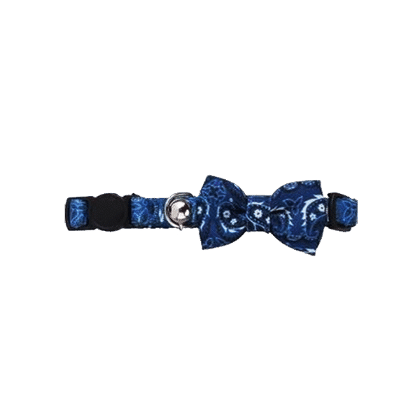 PAWISE CAT COLLAR WITH BOWKNOT BLUE