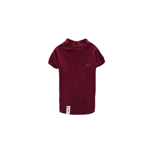 PETTY PAWS BURGUNDY POLO  
S  - UP TO 4 KG