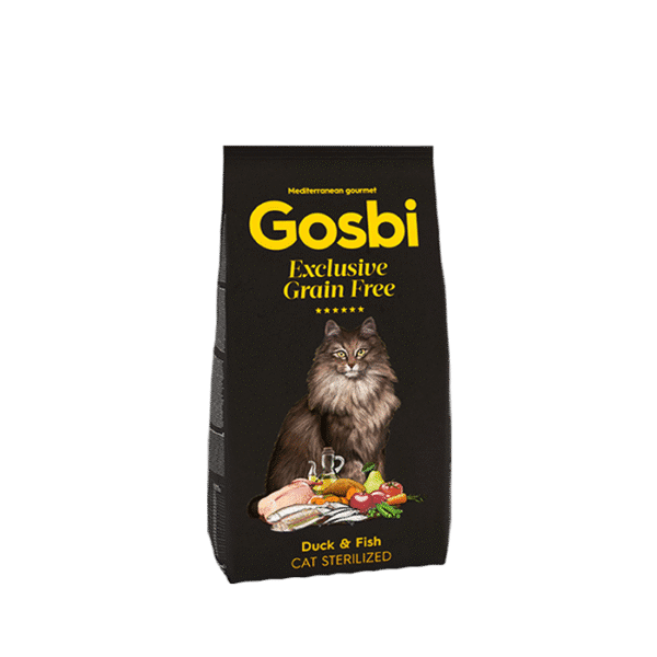 GOSBI EXCLUSIVE STERILISED GRAIN FREE DUCK & FISH 2KG