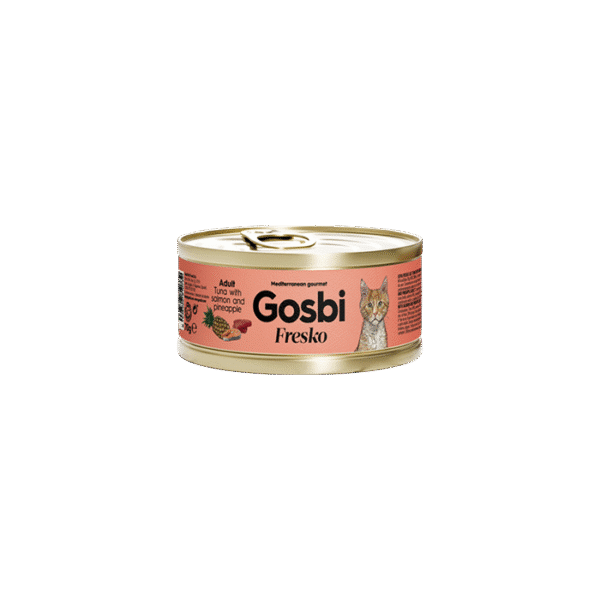 GOSBI FRESKO TUNA WITH SALMON & PINEAPPLE 70G